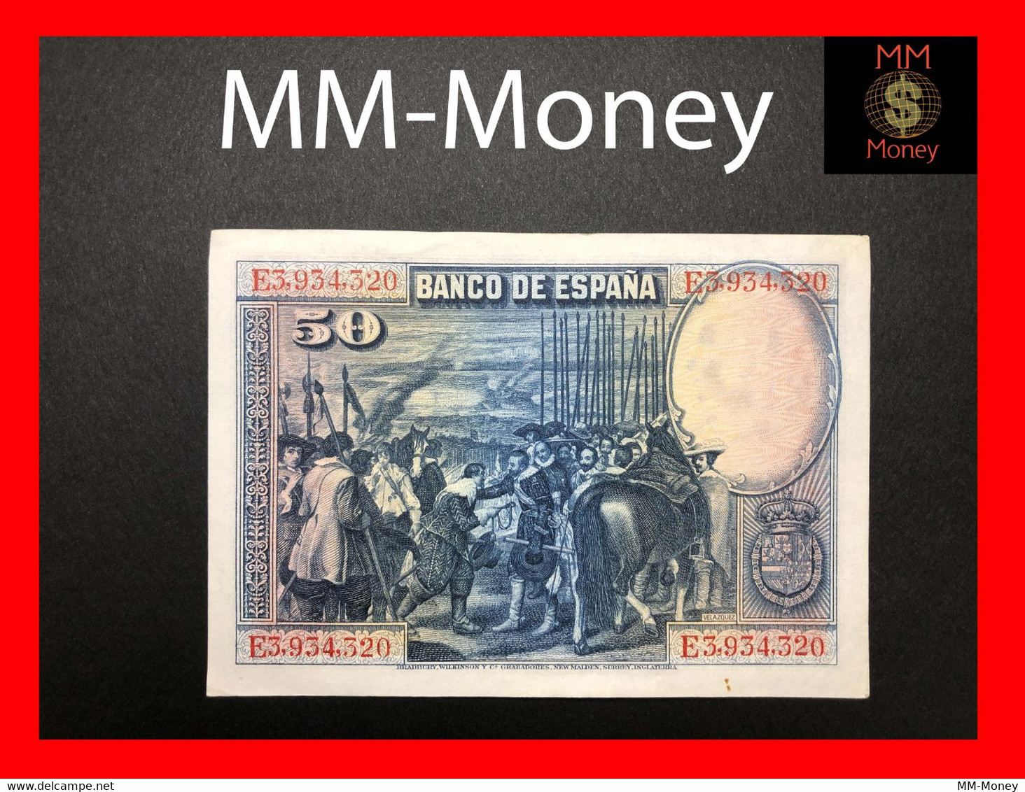 SPAIN 50 Pesetas  15.8.1928  P.  75   XF - 50 Pesetas