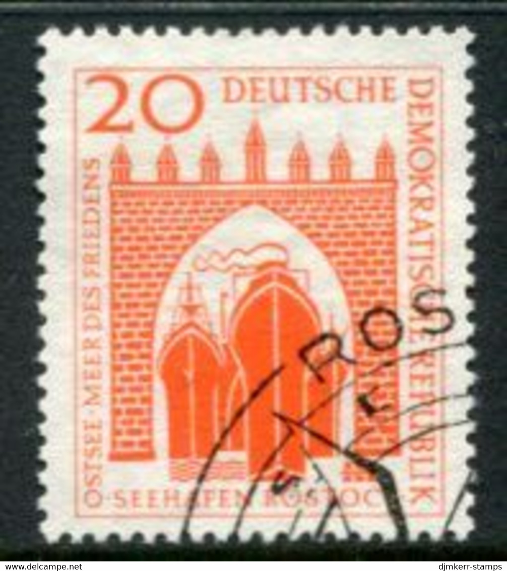 DDR / E. GERMANY 1958 Rostock Harbour I Used.  Michel  634 - Gebruikt