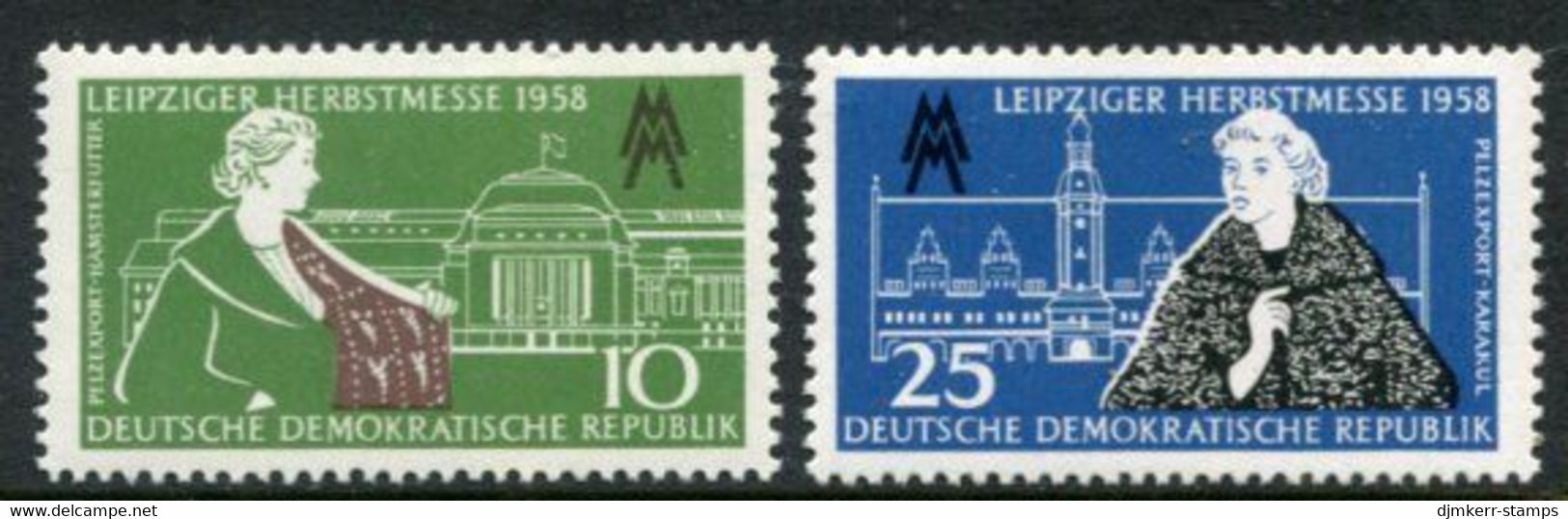 DDR / E. GERMANY 1958 Leipzig Autumn Fair MNH / **.  Michel  649-50 - Unused Stamps