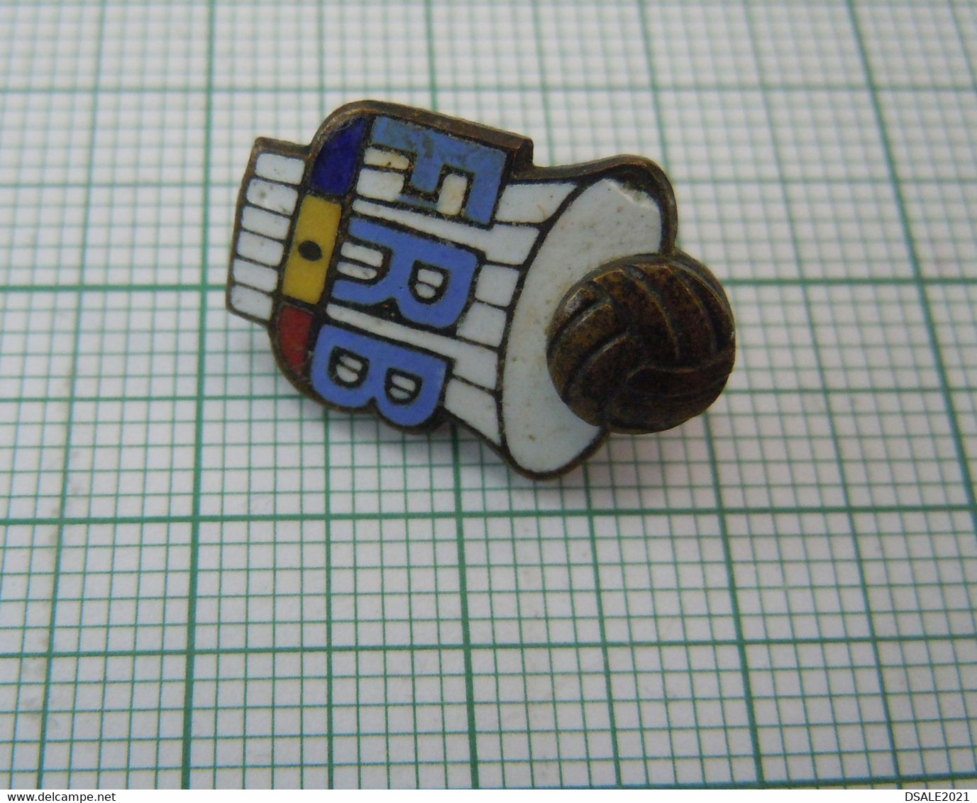 Romania Roumanie Rumänien Sport Basketball Federation Vintage Enamel Lapel Pin Badge (ds719) - Honkbal