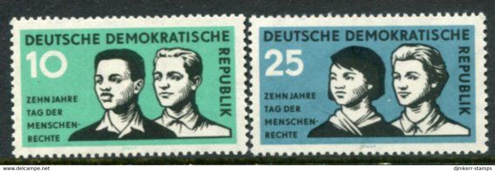DDR / E. GERMANY 1958 Declaration Of Human Rights MNH / **.  Michel  669-70 - Ungebraucht