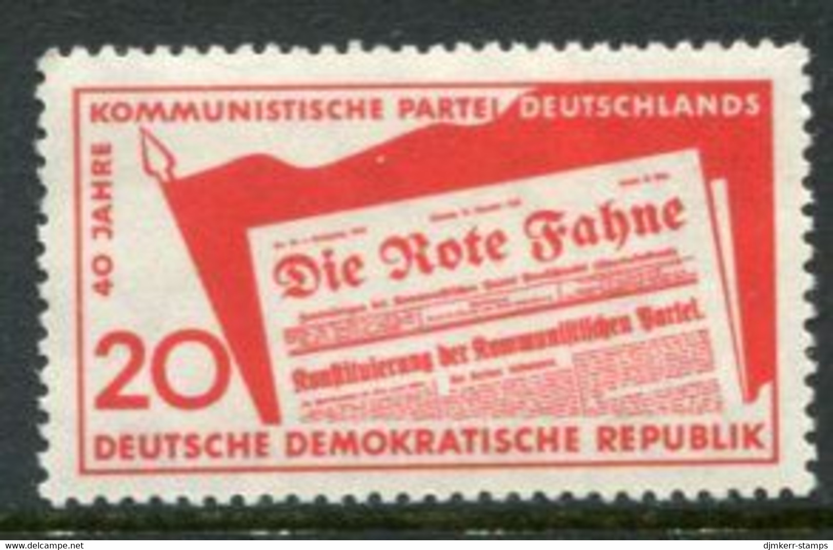 DDR / E. GERMANY 1958 Communist Party Anniversary MNH / **  Michel  672 - Unused Stamps