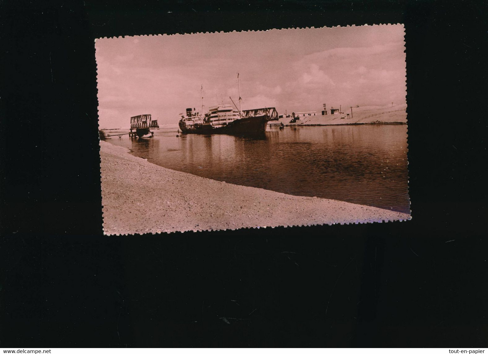 CPSM - Egypte - Ismailia Bateau Traversant Le Pont De Ferdane - Ismaïlia