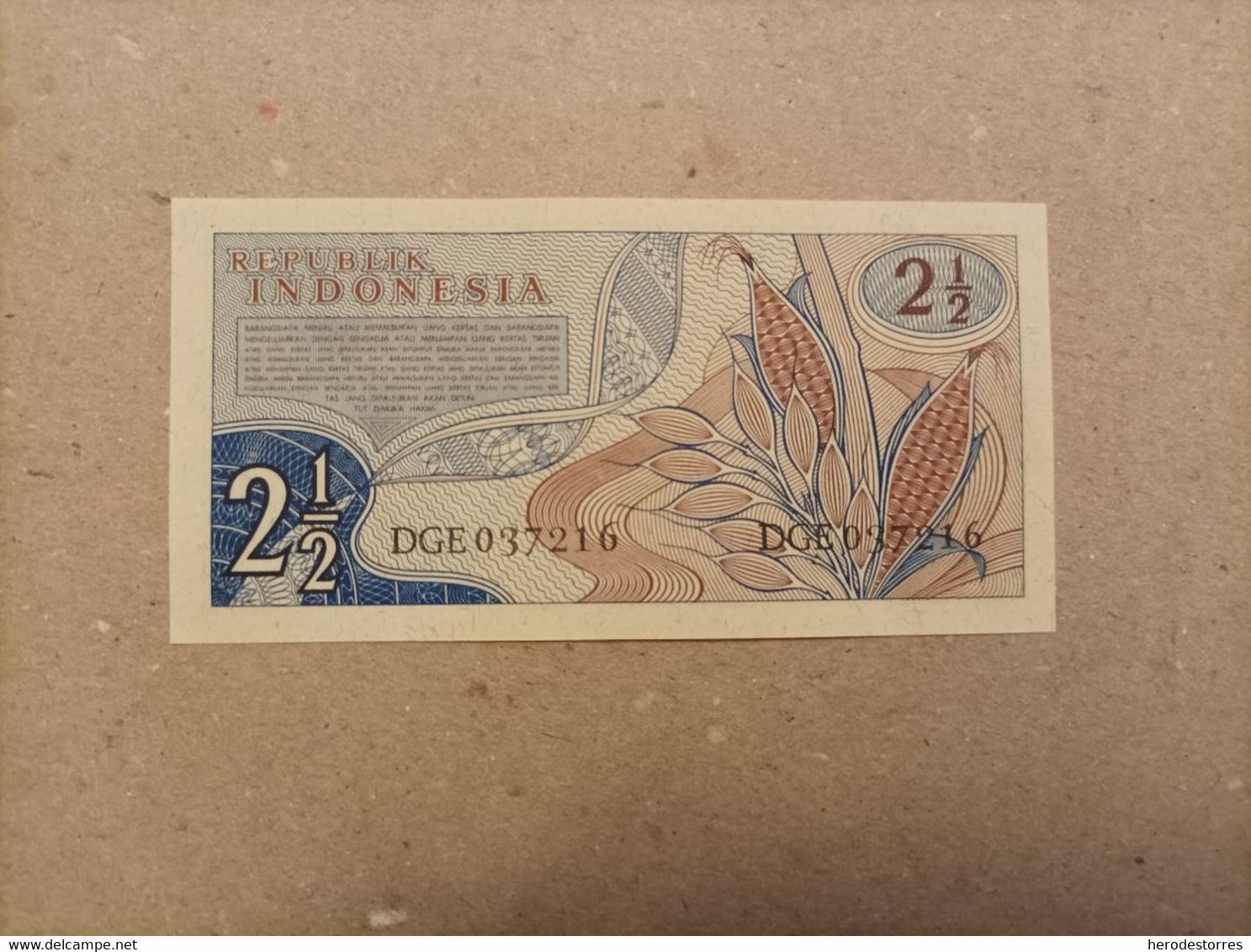 Billete De Indonesia De 1/2 Rupiah, Año 1961, Uncirculated - Indonésie