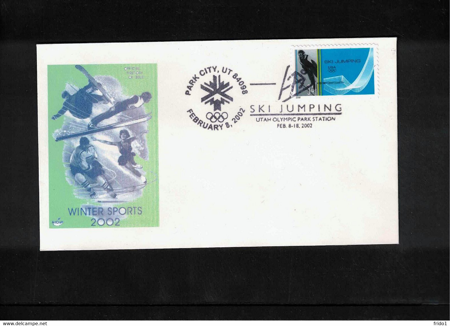 USA  2002 Olympic Games Salt Lake City Ski Jumping Interesting Cover - Hiver 2002: Salt Lake City