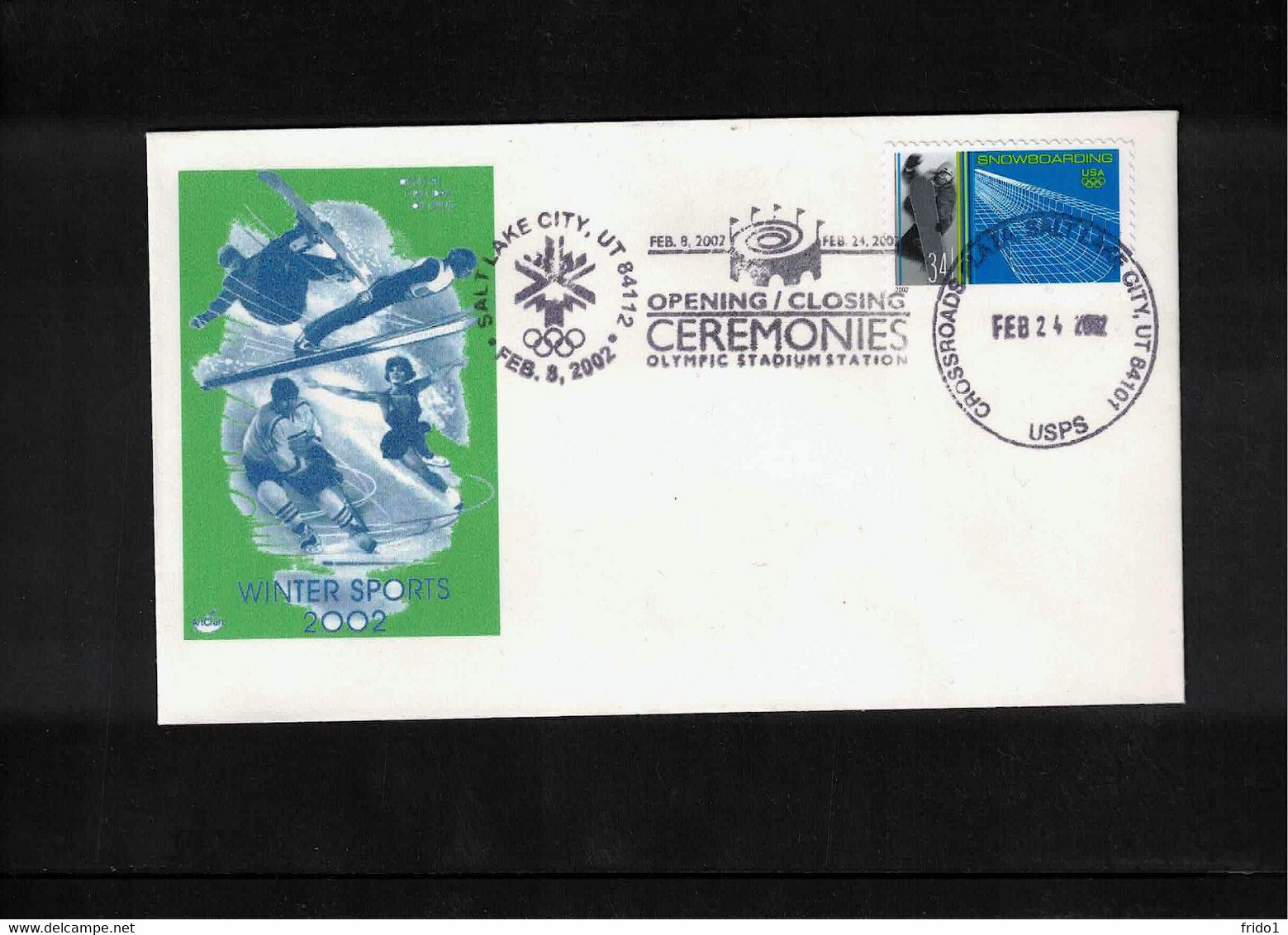 USA  2002 Olympic Games Salt Lake City Opening / Closing Ceremonies Interesting Cover - Winter 2002: Salt Lake City