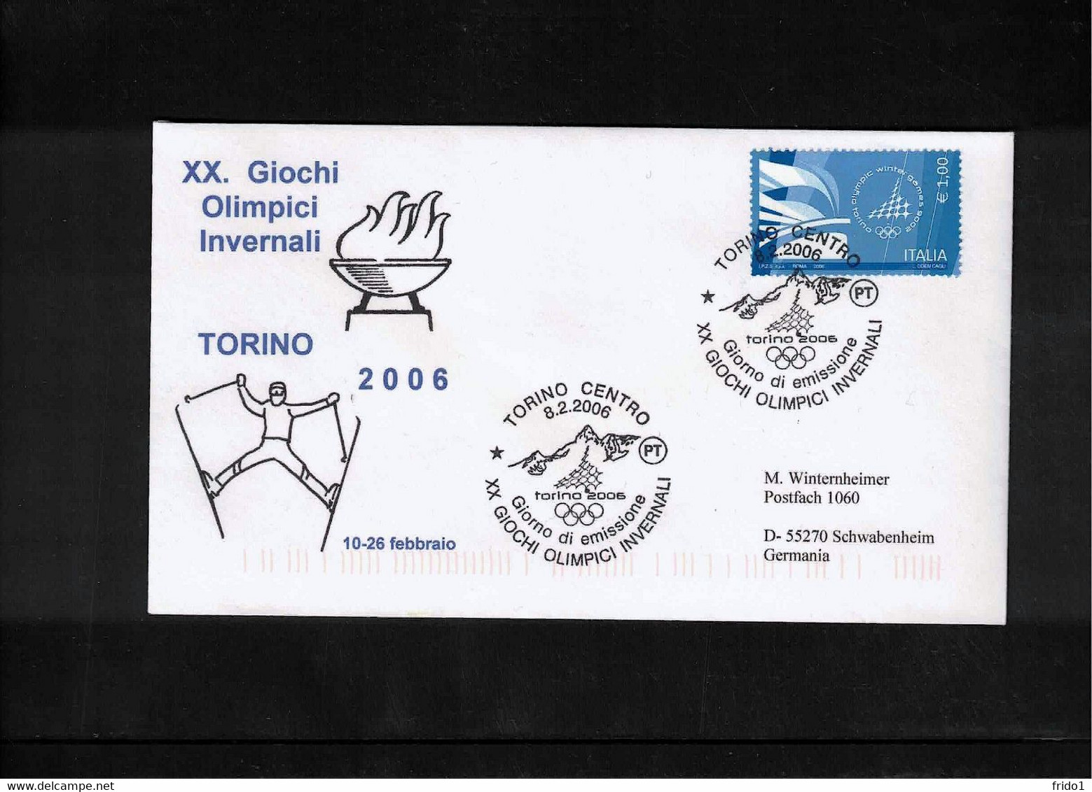 Italy / Italia 2006 Olympic Games Torino Torch Interesting Cover - Hiver 2006: Torino