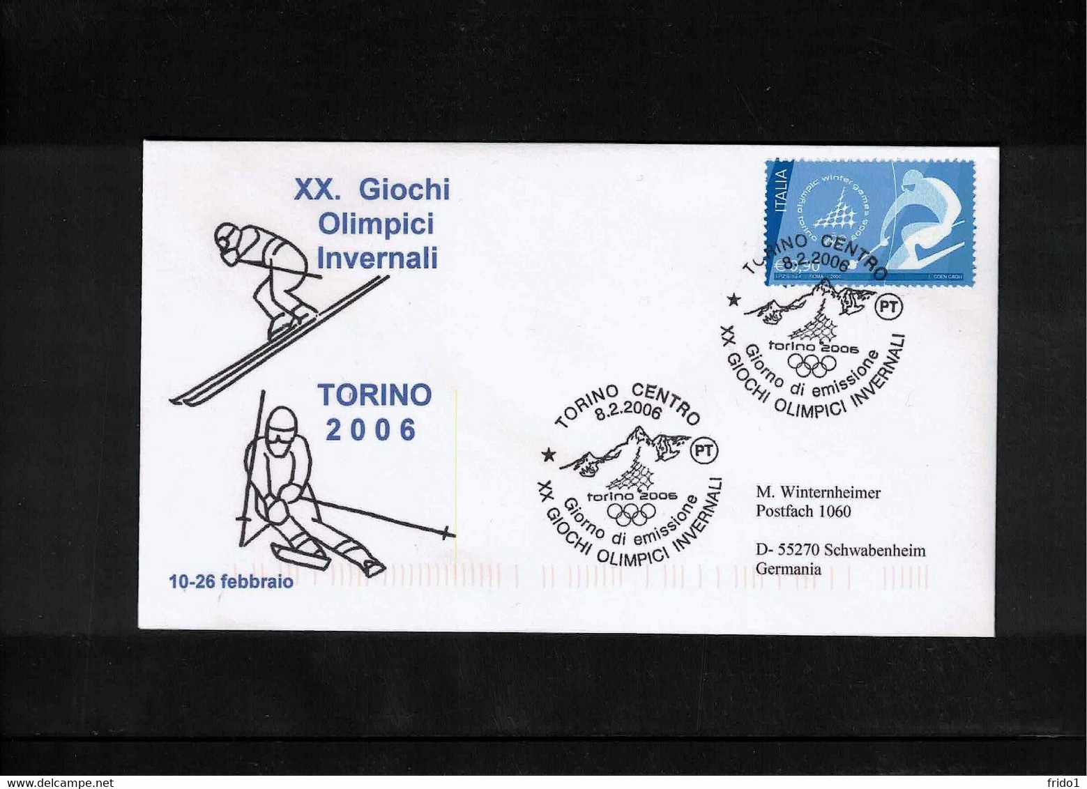 Italy / Italia 2006 Olympic Games Torino Alpine Skiing Interesting Cover - Winter 2006: Turin