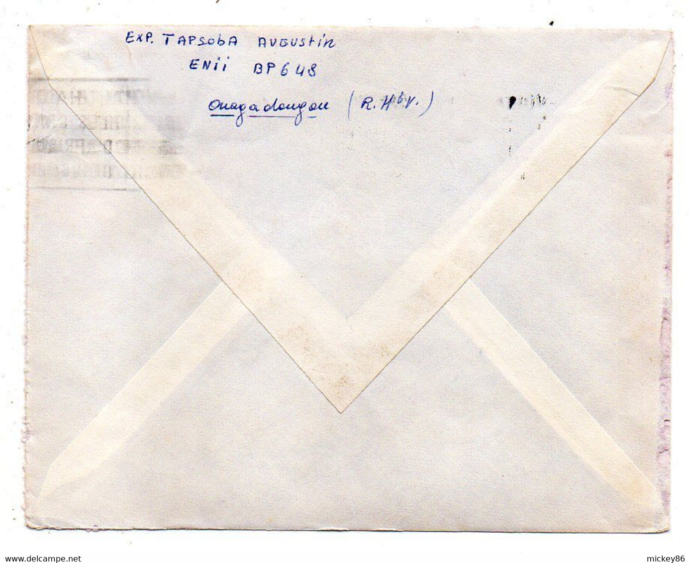 Haute Volta -OUAGADOUGOU  Pour Besançon-25..tp Année Droits Homme. Seul Sur Lettre..cachet Partiel - Upper Volta (1958-1984)