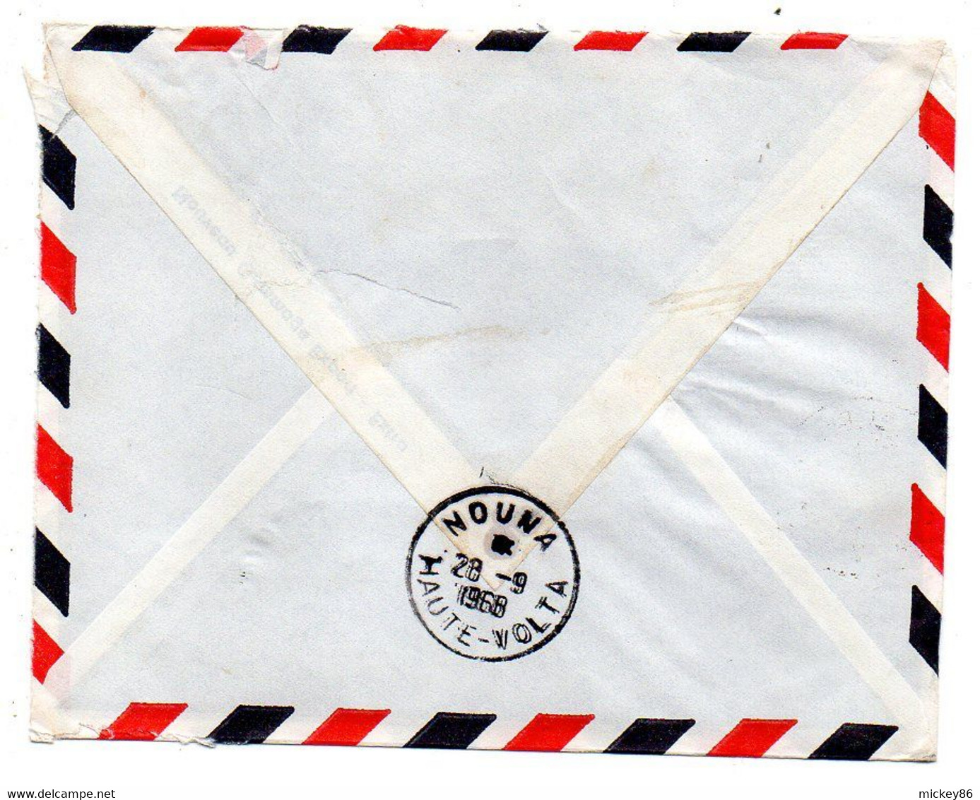 Haute Volta- 1968-   Pour Besançon-25..tp Avion , Fusée Diamant    Sur Lettre.....cachet NOUNA - Alto Volta (1958-1984)