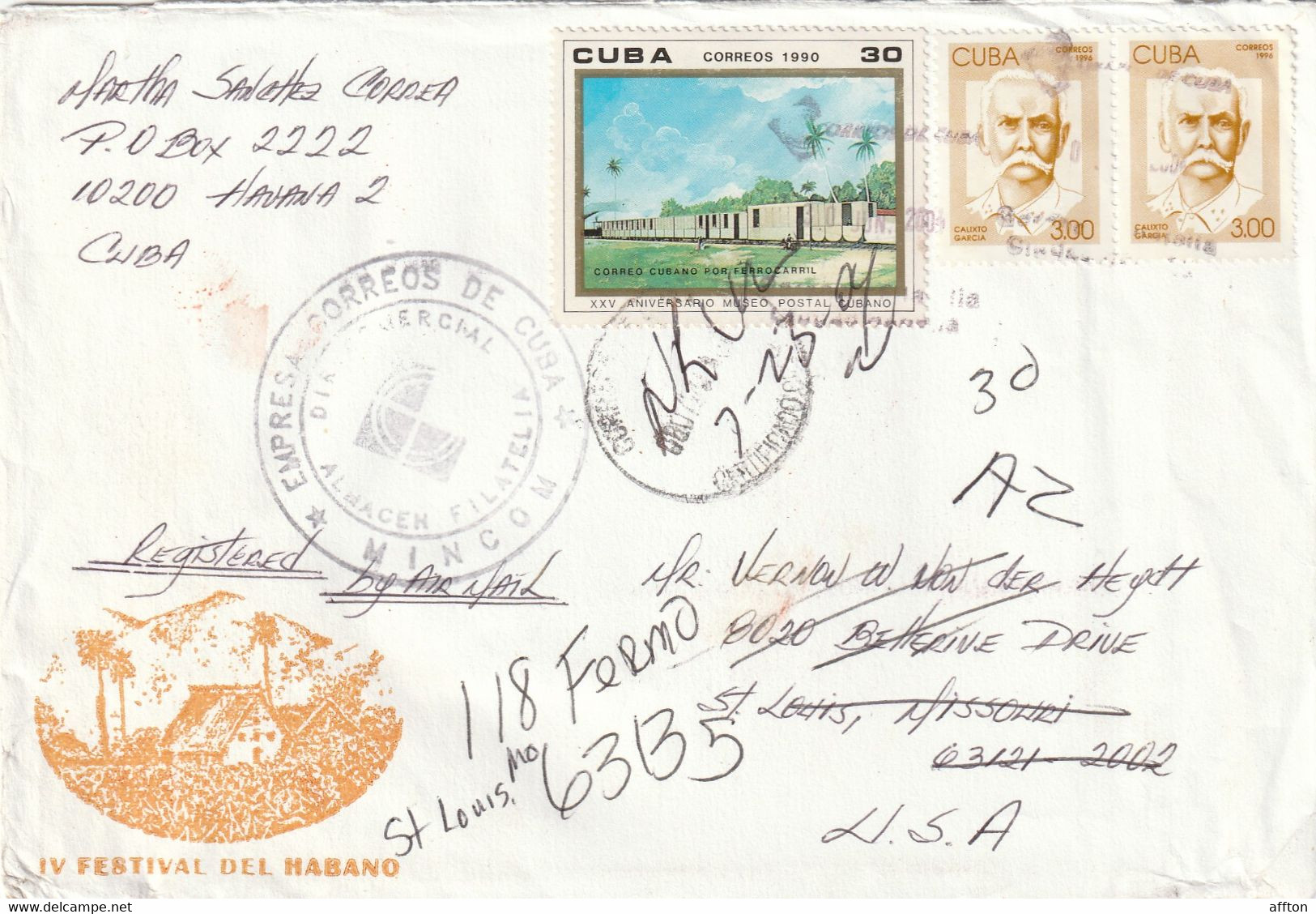 Cuba 2003 Cover Mailed - Briefe U. Dokumente