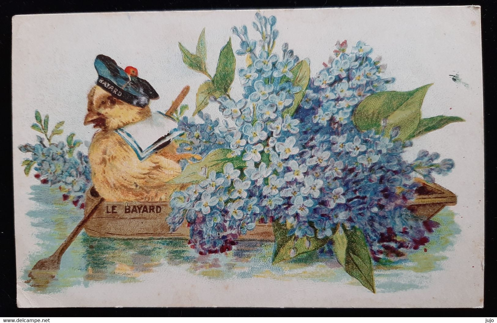 PUB Chicorée " A La Belle Jardinière " C. BERIOT à Lille -Poussin En Costume De Marin Dans Une Barque  Myosotis - Publicidad