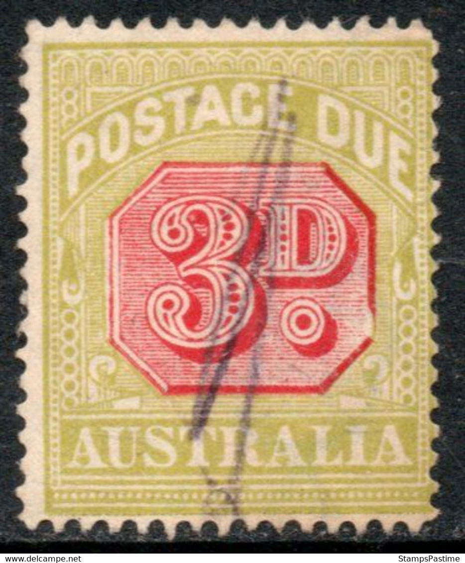 AUSTRALIA Sello Usado USO EN IMPUESTOS O TASA (TAXE) X 3p. Año 1909 – Valorizado En Catálogo U$S 52.00 - Fiscale Zegels