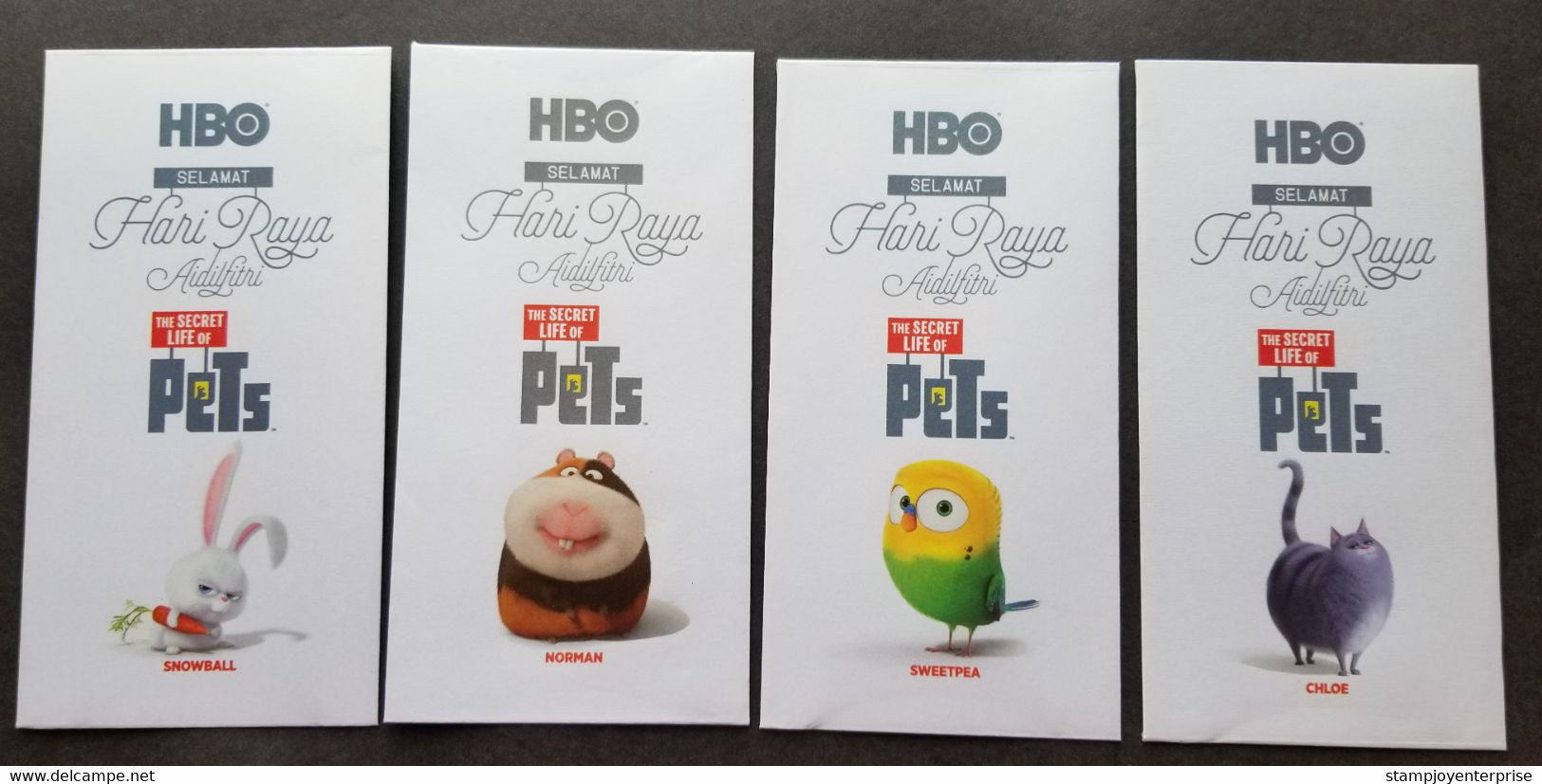 Malaysia HBO Cinema Secret Life Of Pets 2016 Pet Movie Cartoon Angpao Animation Bird Cat Rabbit (money Red Packet - Neujahr