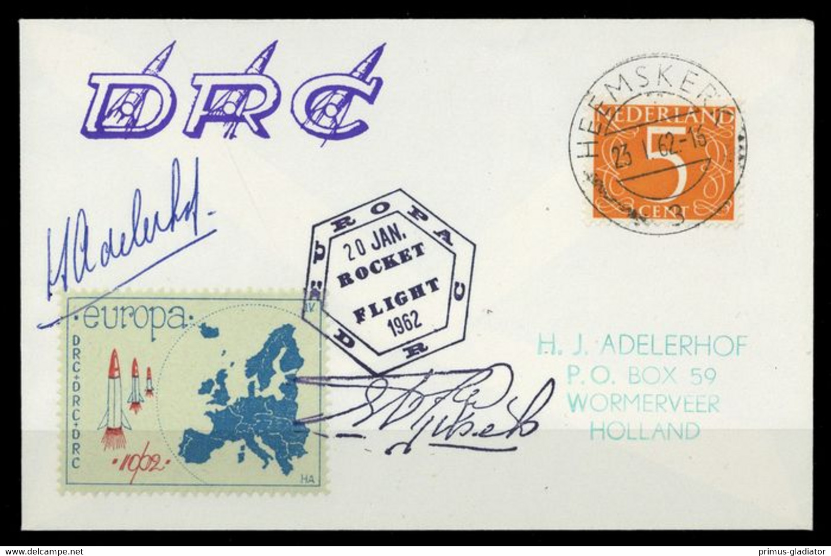 1962, Niederlande, EZ 88C1, Brief - Altri & Non Classificati