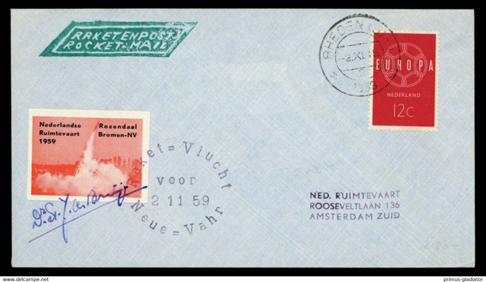 1959, Niederlande, EZ 83C1a, Brief - Other & Unclassified