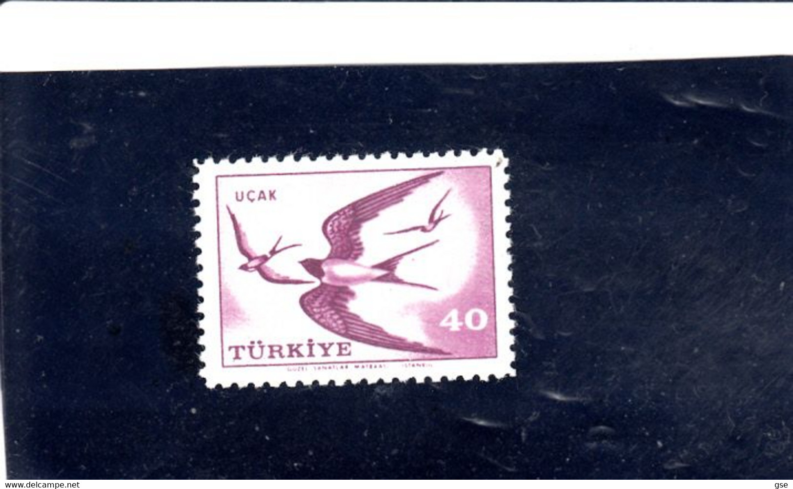 TURCHIA  1959 - Unificato A 39** - Posta Aerea - Rondini - Swallows