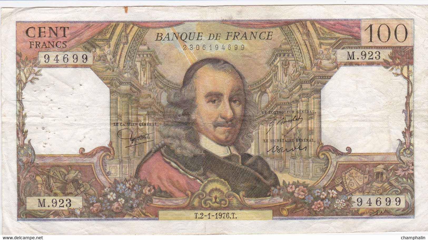 France - Billet De 100 Francs Type Corneille - 2 Janvier 1976 T - 100 F 1964-1979 ''Corneille''