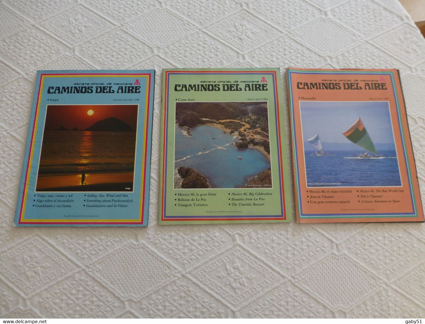 MEXIQUE, Caminos Del Aire,  Année 1986, Lot De 3 Numéros - [2] 1981-1990