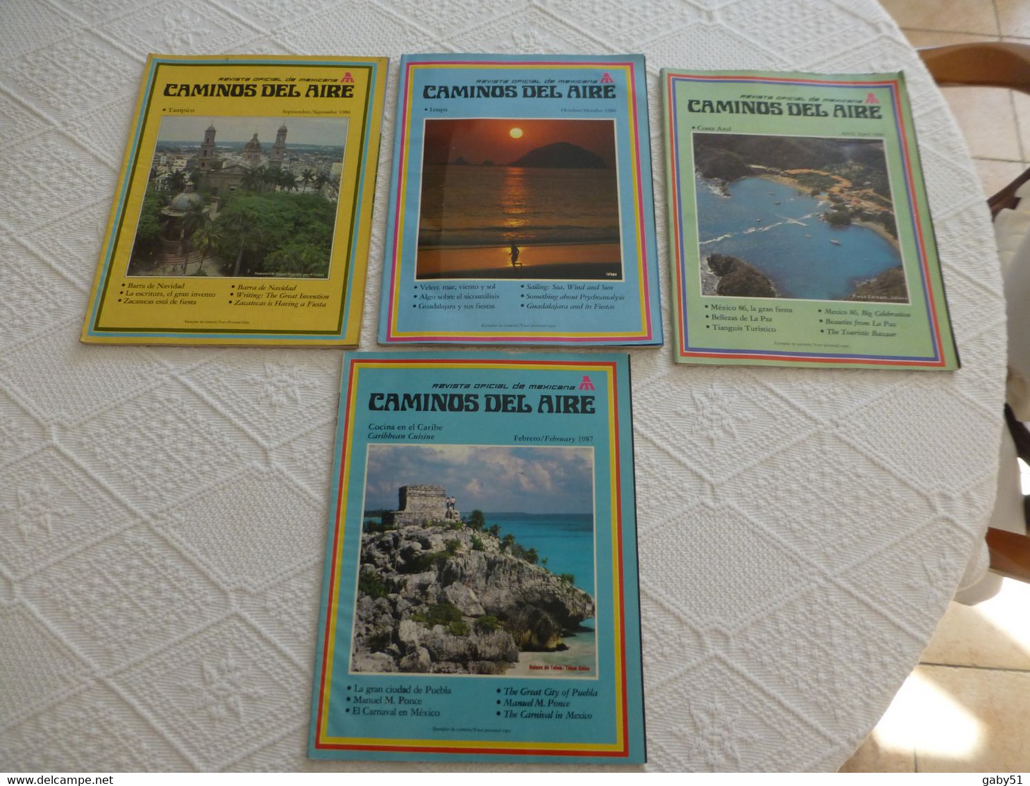 MEXIQUE, Caminos Del Aire,  Année 1986 Et 87, Lot De 4 Numéros - [2] 1981-1990