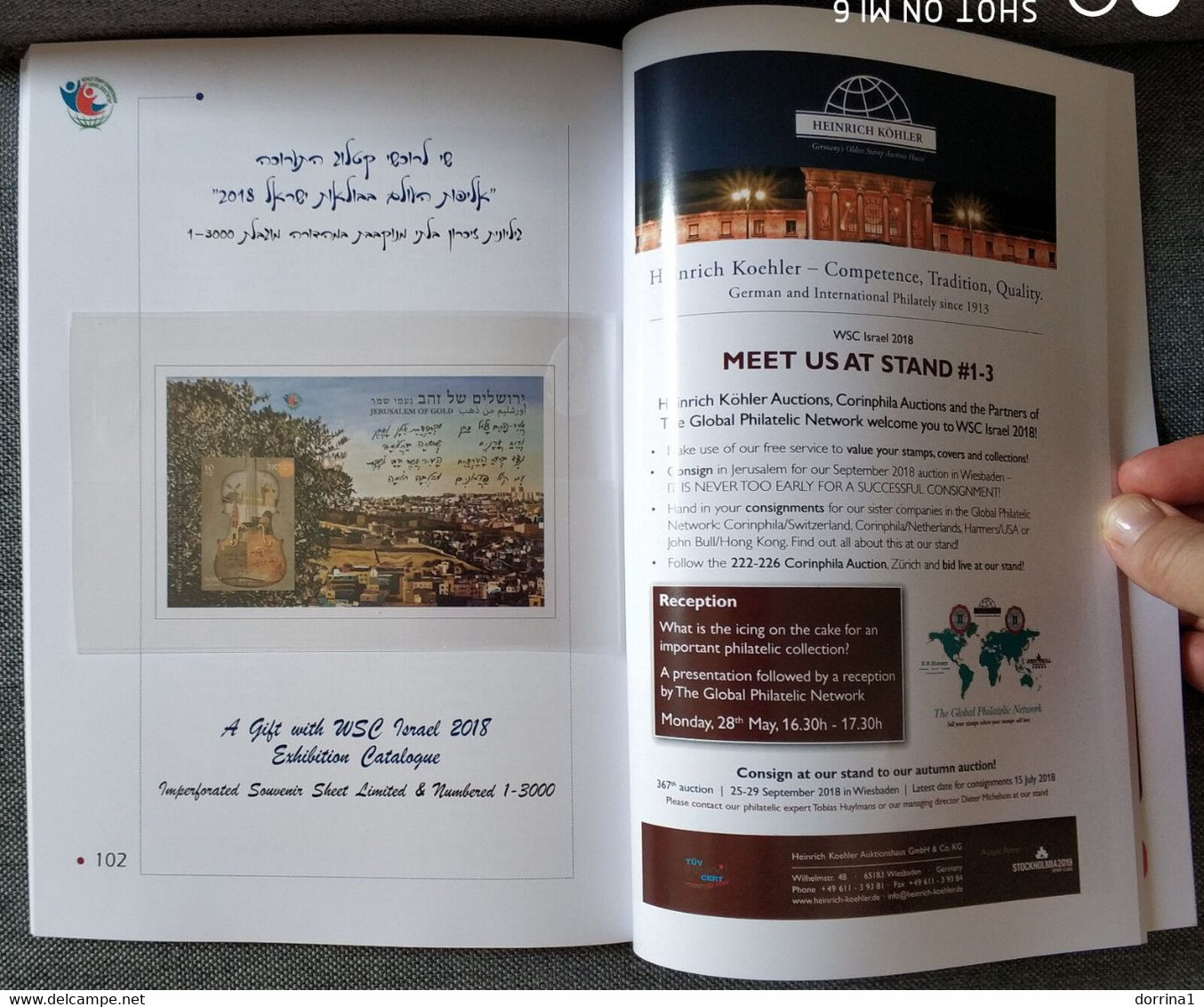 Israel 2018 Jerusalem Souvenir Imperforat Numbered FDC + Exhibition Catalogue - Covers & Documents
