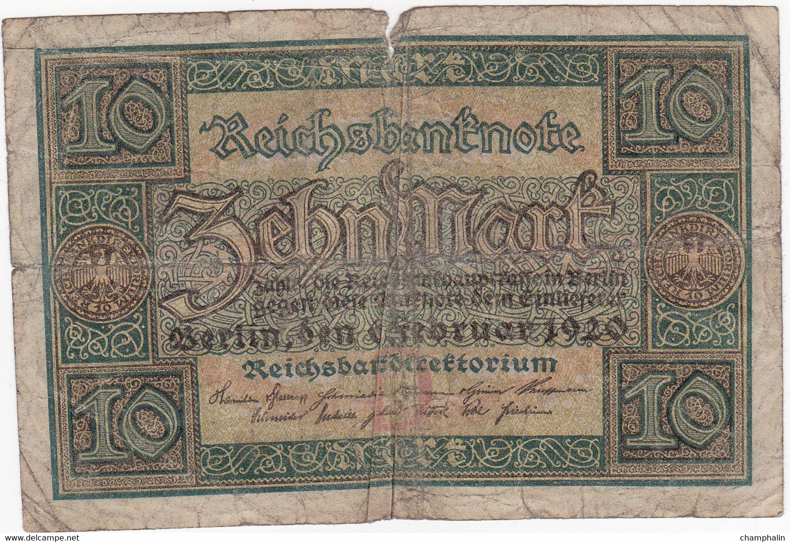 Allemagne - Billet De 10 Mark - 6 Février 1920 - P67a - 10 Mark