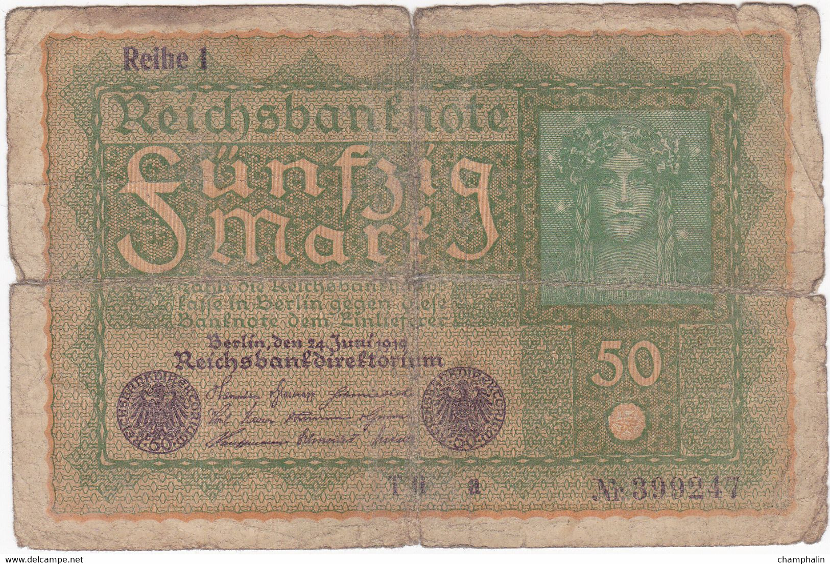 Allemagne - Billet De 50 Mark - 24 Juin 1919 - P66 - 50 Mark