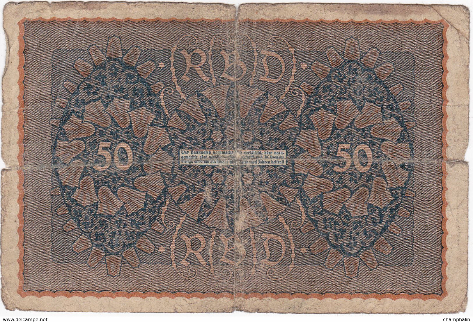 Allemagne - Billet De 50 Mark - 24 Juin 1919 - P66 - 50 Mark