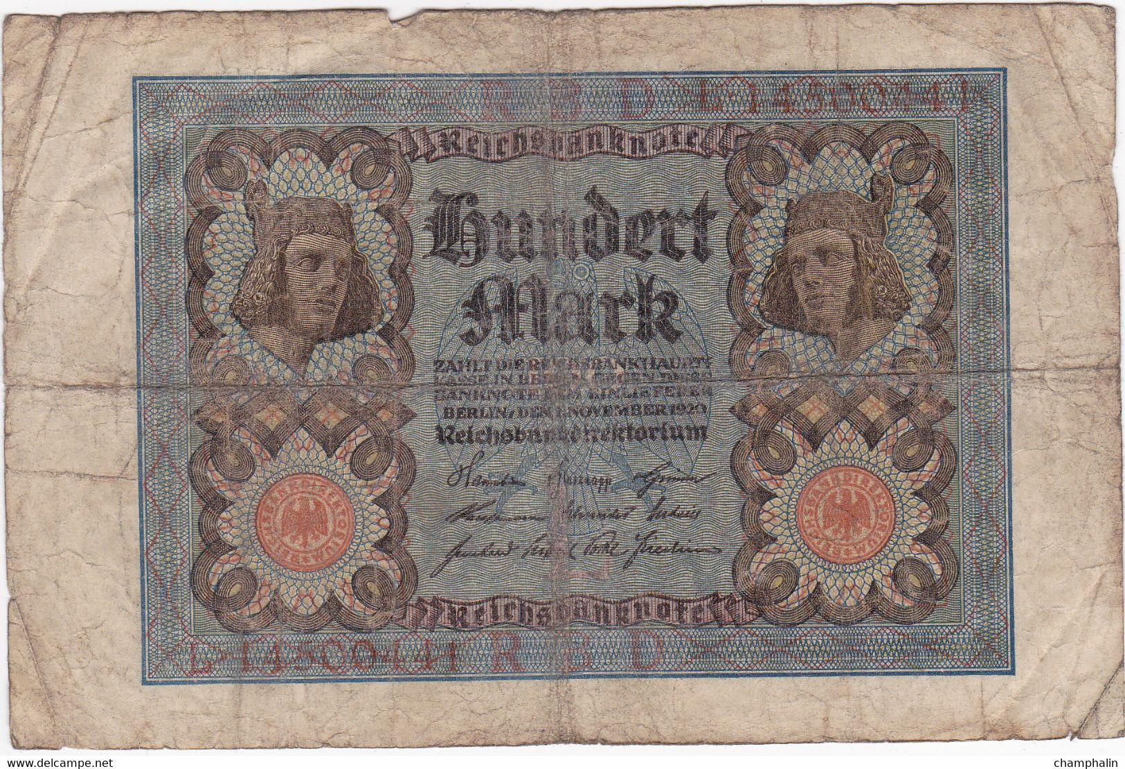 Allemagne - Billet De 100 Mark - 1er Novembre 1920 - P69b - 10 Mark