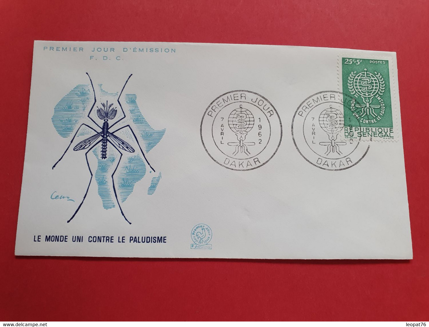 Sénégal - Enveloppe FDC En 1962 - Paludisme - N 185 - Sénégal (1960-...)