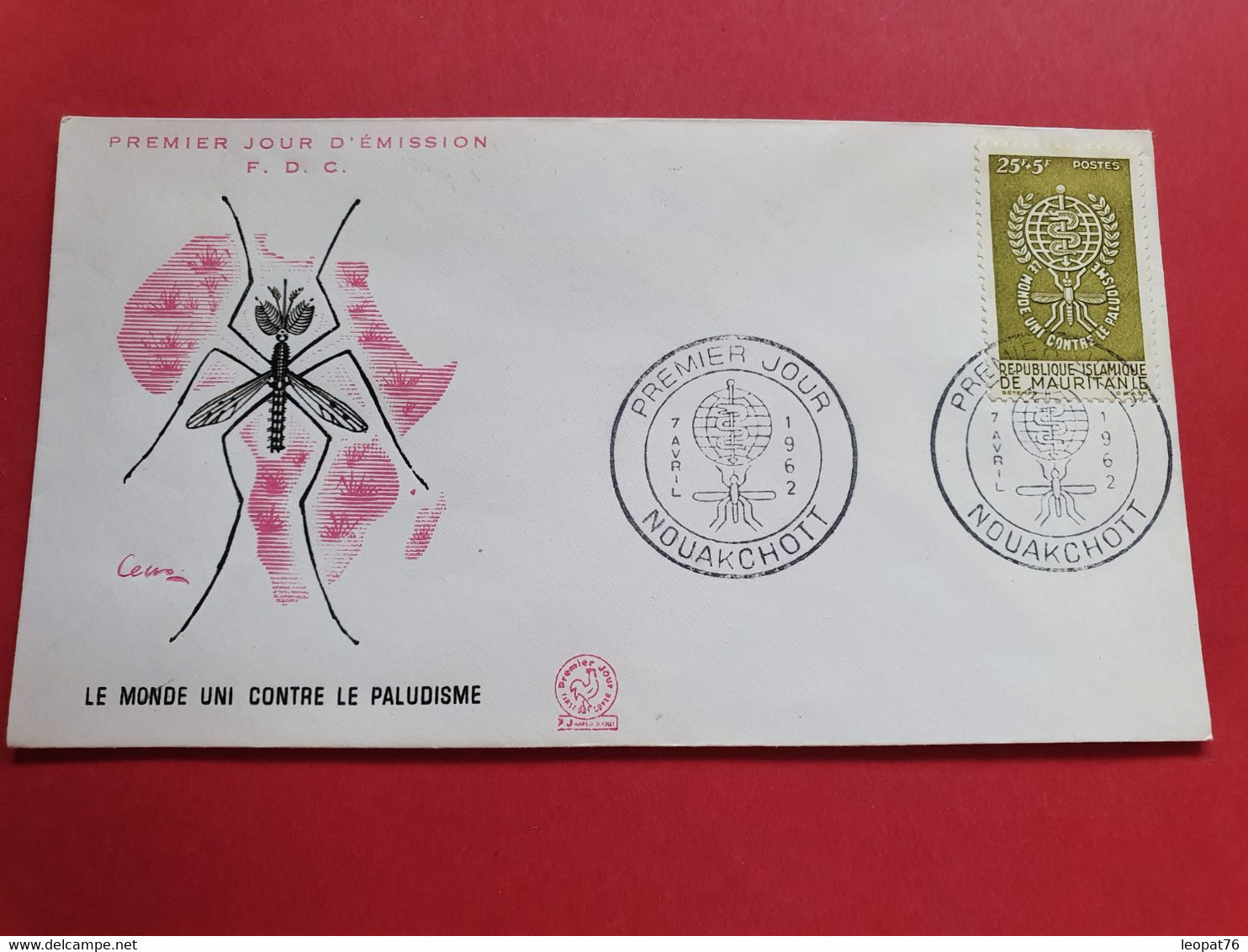 Mauritanie - Enveloppe FDC En 1962 - Paludisme - N 186 - Mauritanie (1960-...)