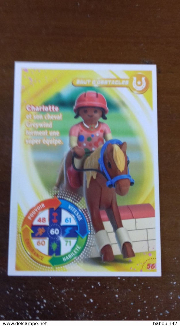 Carte Carrefour Playmobil N°56 - Hipismo