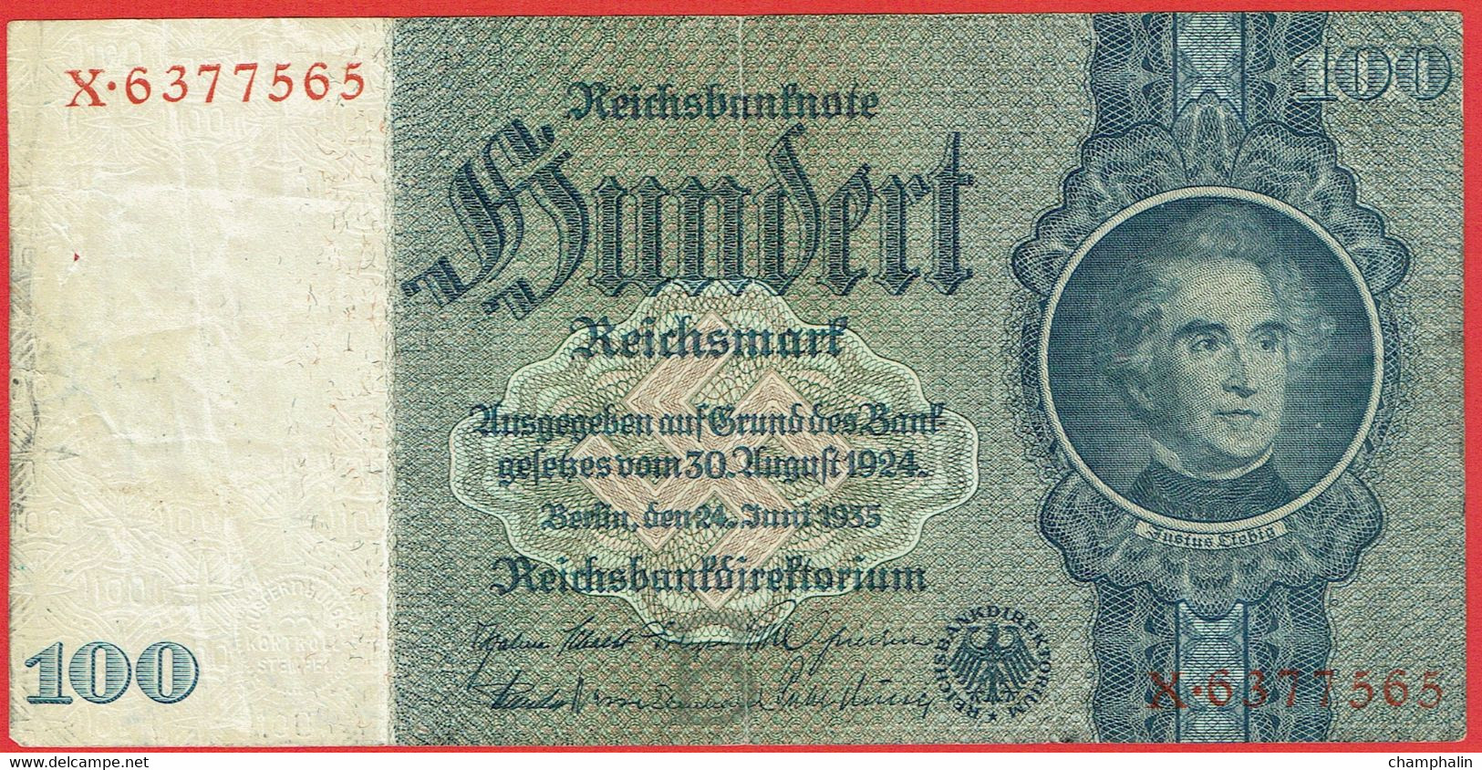 Allemagne - Billet De 100 Reichsmark - 24 Juin 1935 - Julius Liebig - P183a - 50 Mark