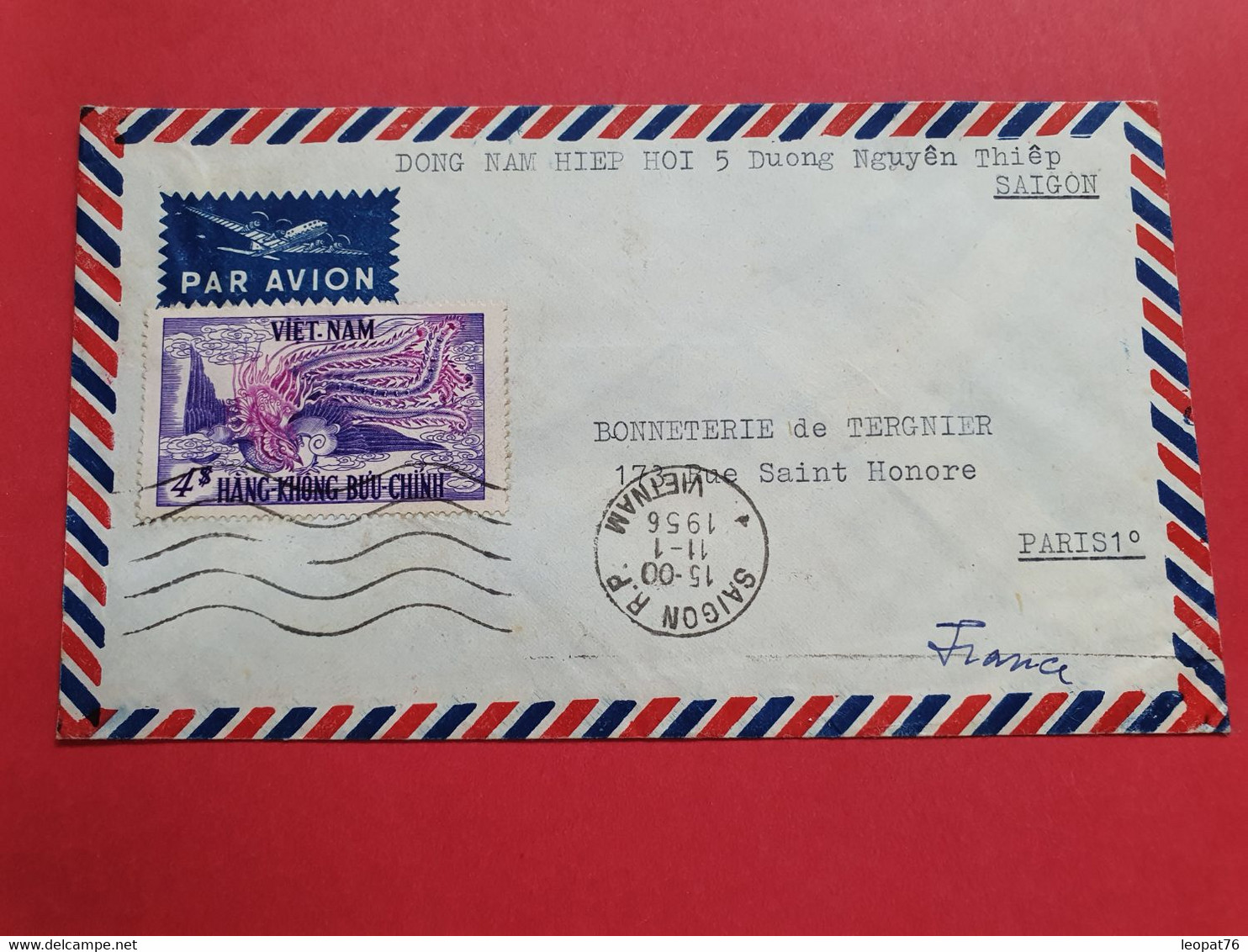 Vietnam - Enveloppe De Saigon Pour Paris En 1956  - N 201 - Vietnam