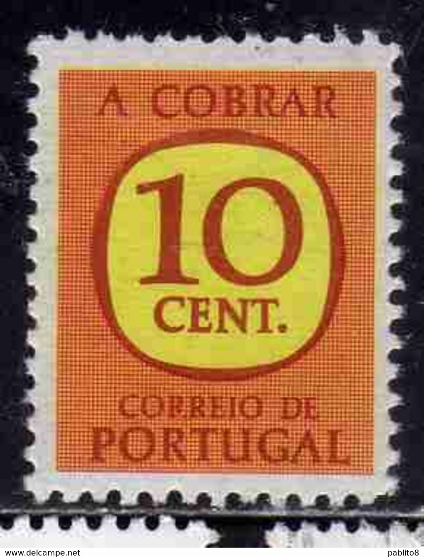 PORTOGALLO PORTUGAL 1967 1984 POSTAGE DUE STAMPS TAXE SEGNATASSE 10c MNH - Ongebruikt