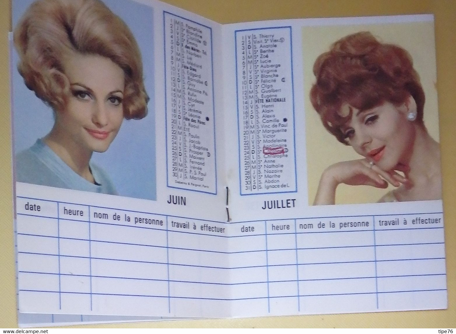 Petit Calendrier Poche Agenda  1966 Coiffure Bruay Sur Escaut Nord   16 Pages - Petit Format : 1961-70