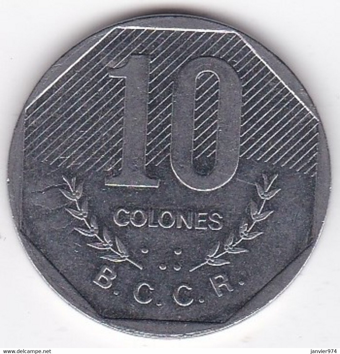 Costa Rica 10 Colones 1983, En Acier Inoxydable, KM# 215 - Costa Rica