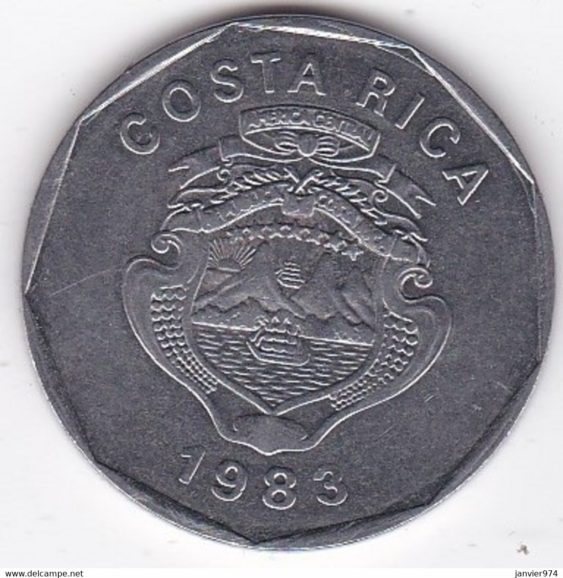 Costa Rica 20 Colones 1983, En Acier Inoxydable, KM# 216 - Costa Rica