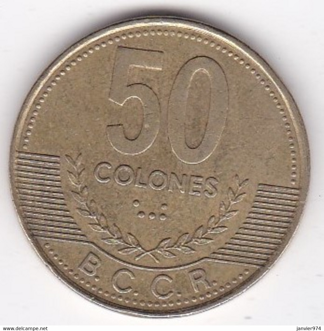 Costa Rica 50 Colones 2002, En Cupro-aluminium-nickel, KM# 231.1a - Costa Rica