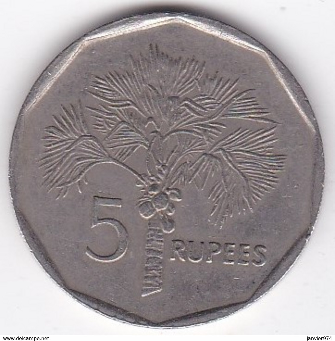 Seychelles 5 Rupees 1997, En Cupro Nickel, KM# 51.1 - Seychelles