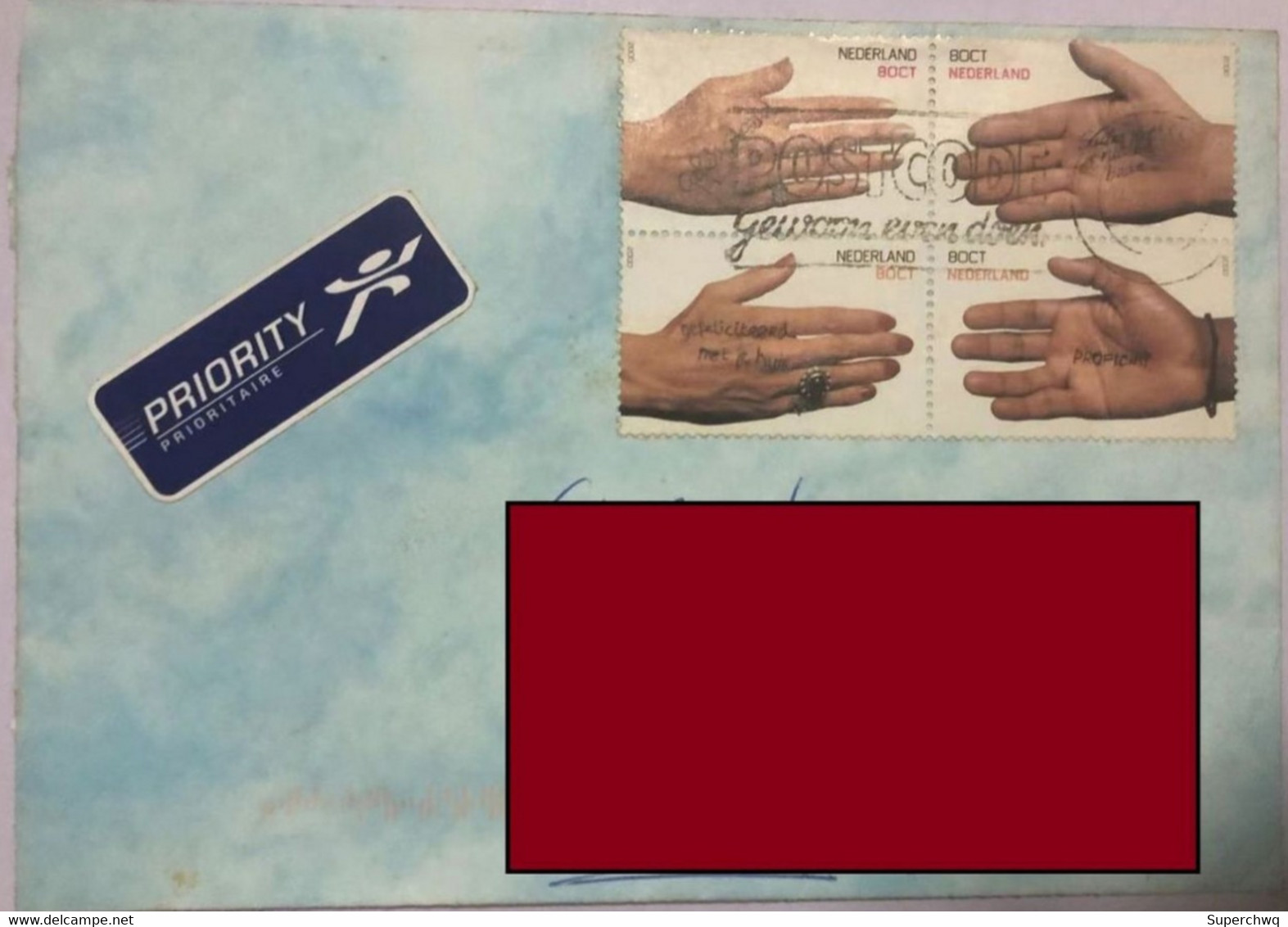 Netherlands 2010,cover Send To China With Stamp,hand Shake,4 Stamps - Lettres & Documents