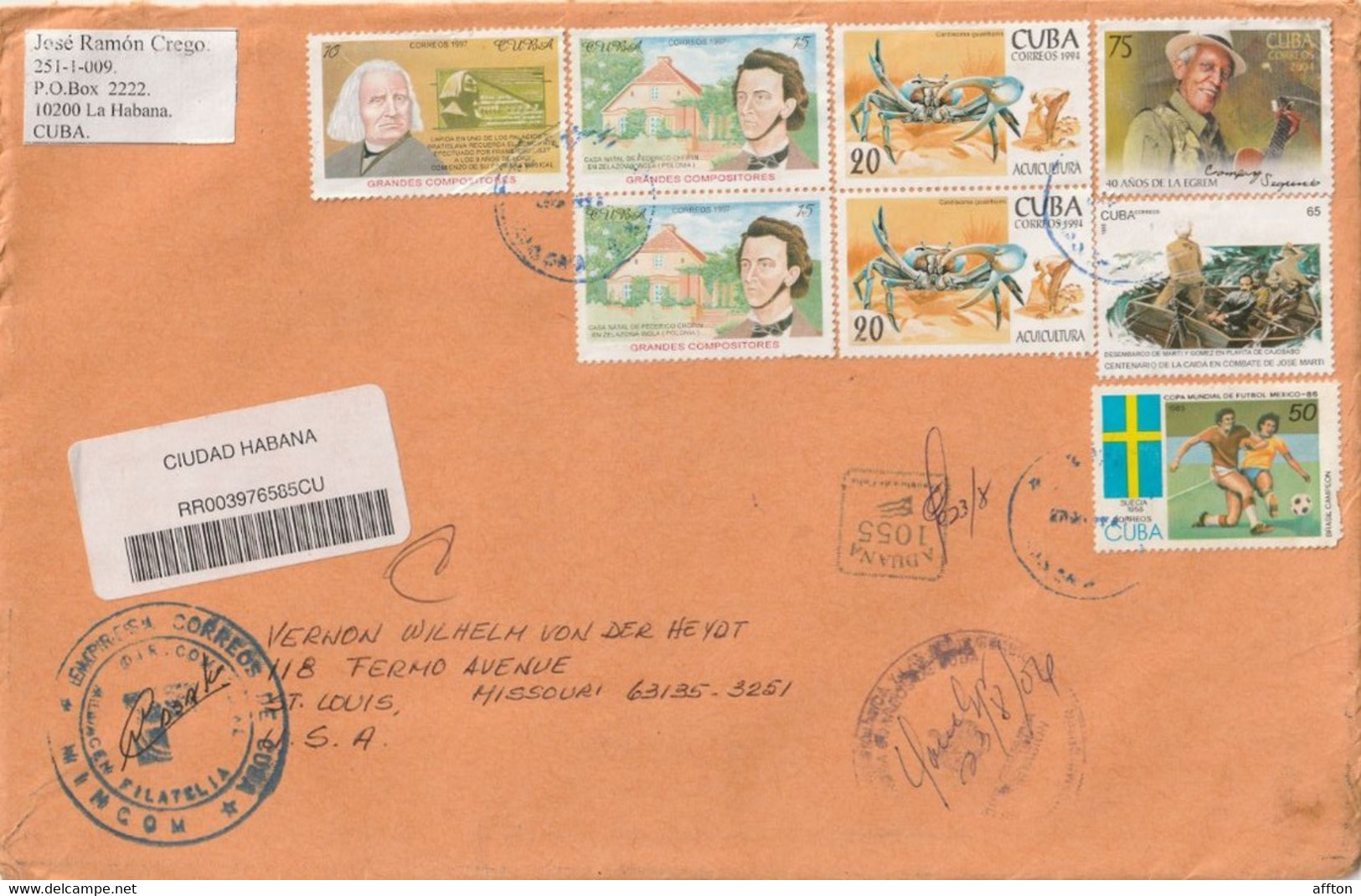 Cuba Cover Mailed - Covers & Documents