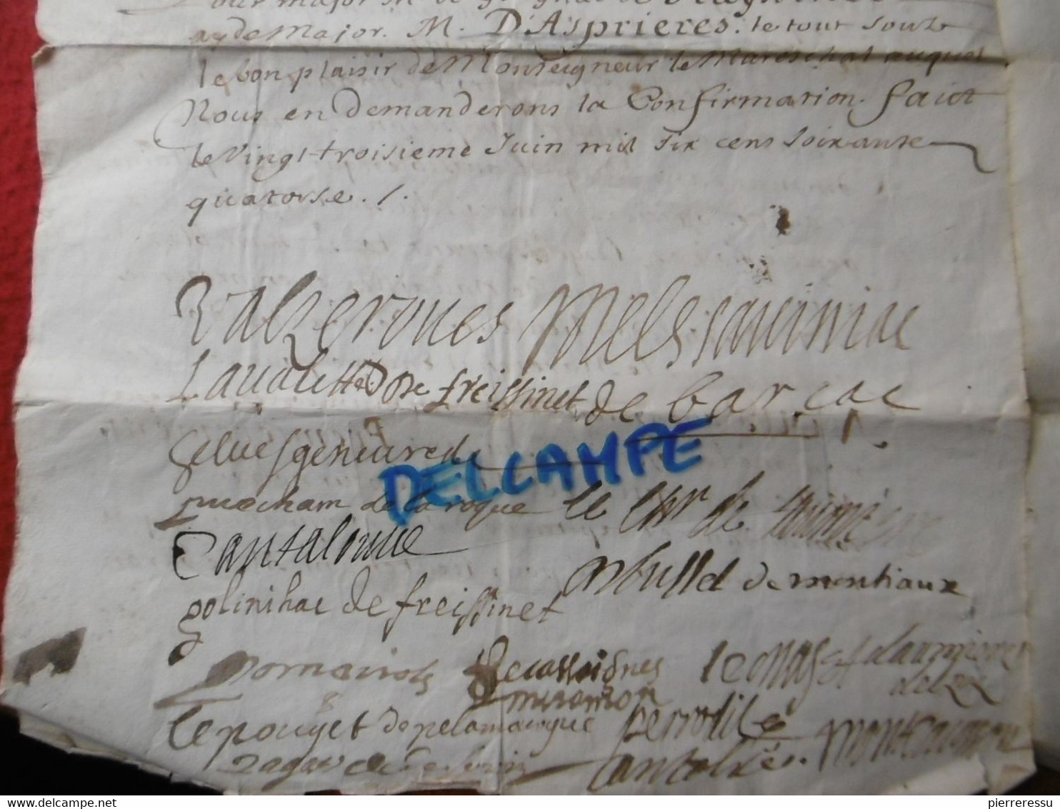 DIPLOME BREVET NOMINATION CORNETTE CHEVALIER DE LAUMIERE 1674 PAR LA NOBLESSE DU ROUERGUE MANUSCRIT AUTOGRAPHE - Historical Documents