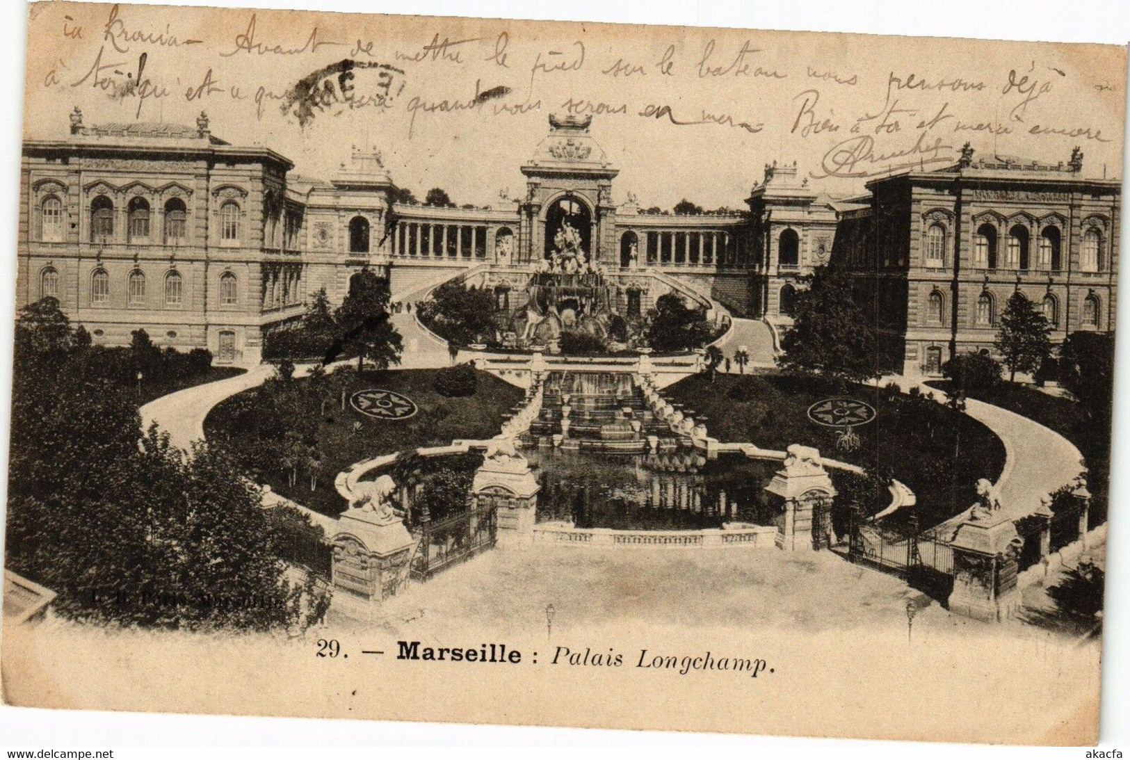 CPA MARSEILLE-Palais Longchamp (186000) - Cinq Avenues, Chave, Blancarde, Chutes Lavies