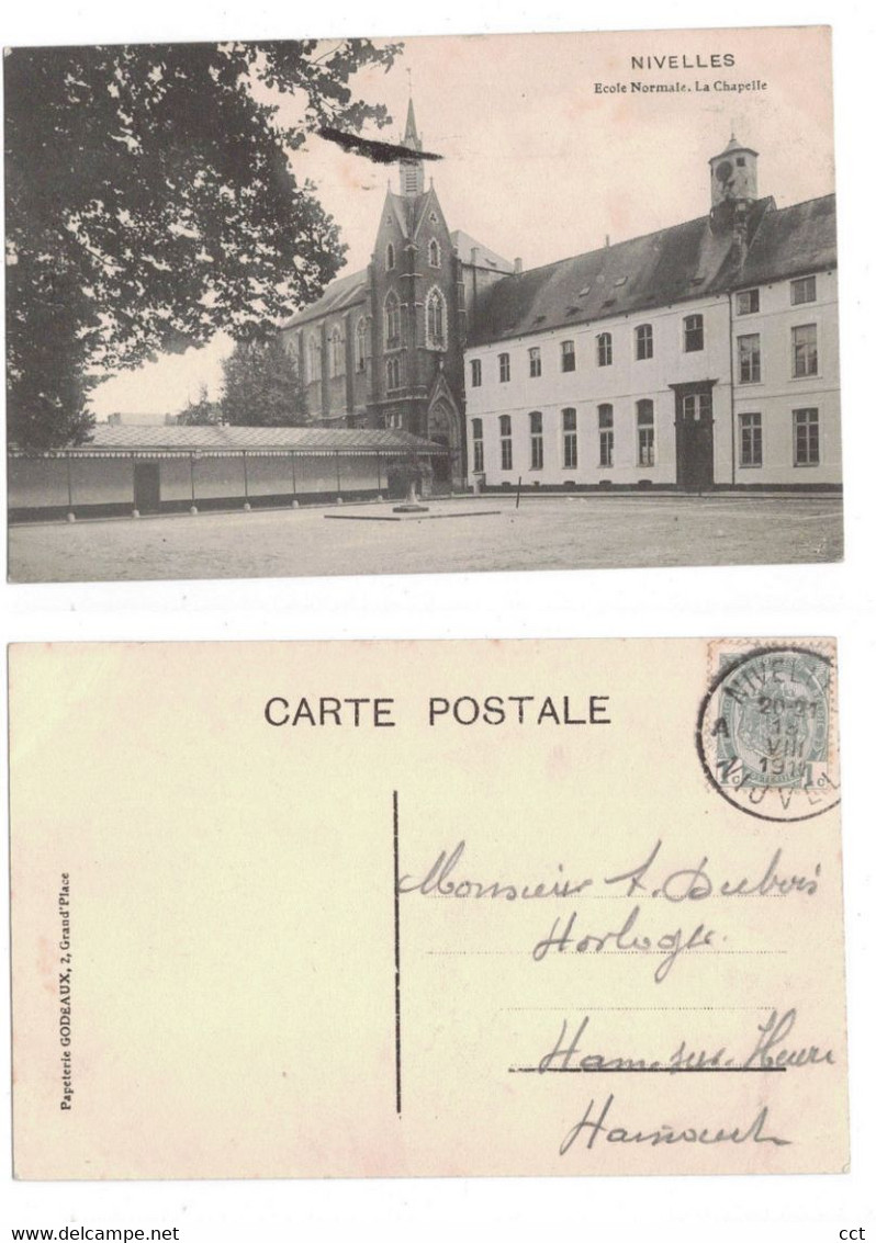 Nivelles  Ecole Normale, La Chapelle   Papeterie Godeaux - Nijvel