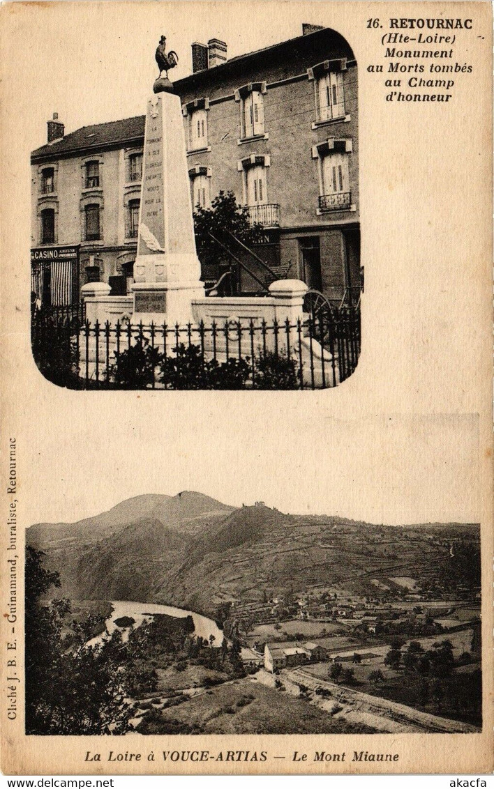 CPA RETOURNAC (Hte-Loire) Monument Au Morts Tombes Au Champ D'honneur (203175) - Retournac