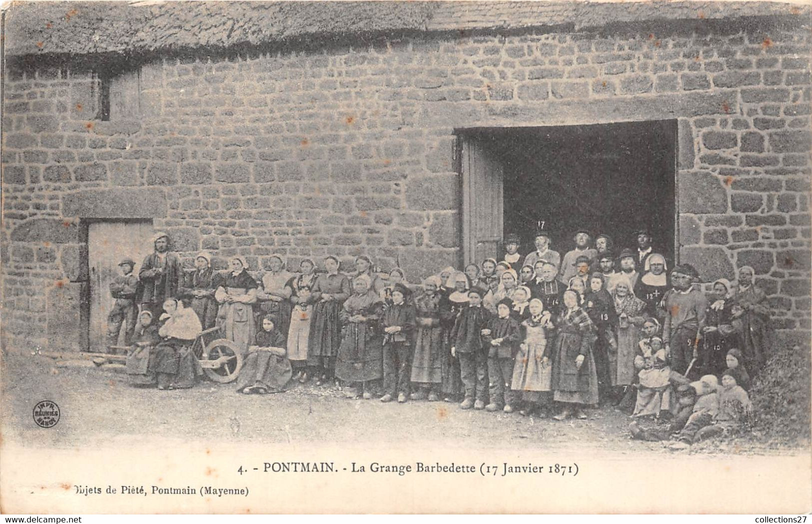 53-PONTMAIN- LA GRANDE BARBEDETTE- 17 JANVIER 1871 - Pontmain