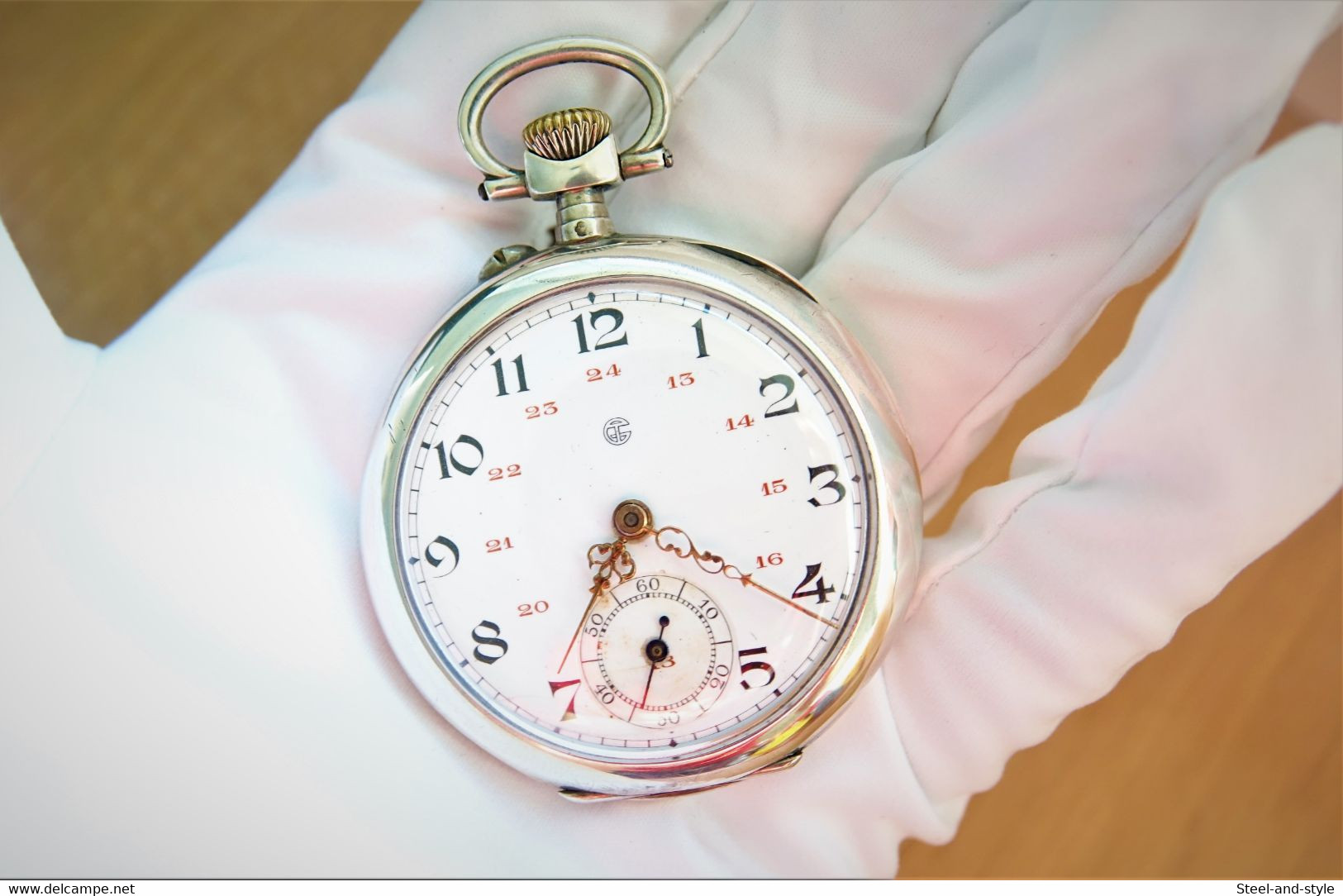 Watches : POCKET WATCH SOLID SILVER RAYMOND LAURENT DODANE 1900's- Original- Running - Watches: Bracket