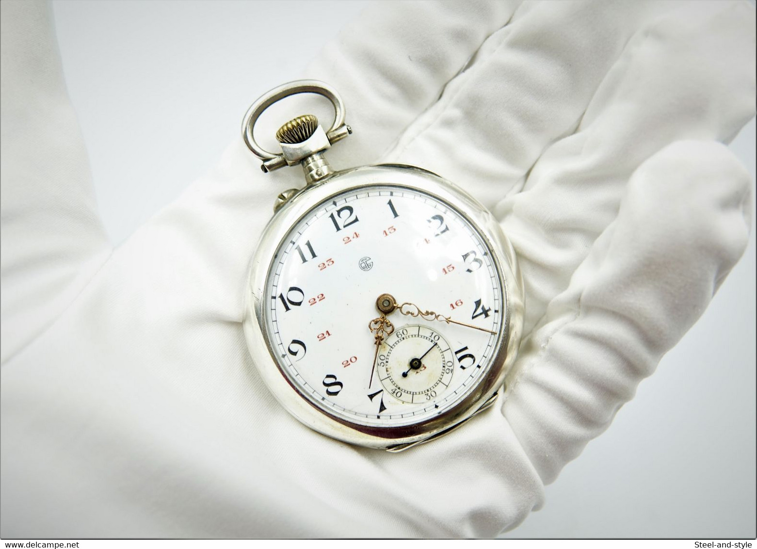Watches : POCKET WATCH SOLID SILVER RAYMOND LAURENT DODANE 1900's- Original- Running - Watches: Bracket