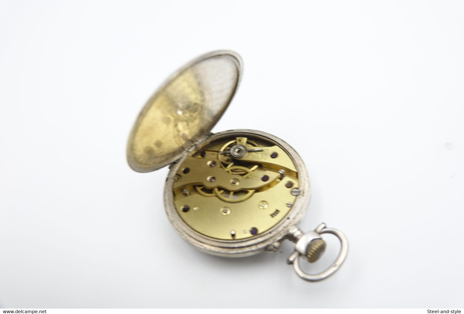 watches : POCKET WATCH SOLID SILVER RAYMOND LAURENT DODANE 1900's- original- running